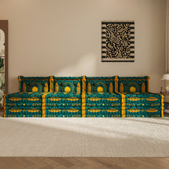 WOWMAX Floor Sofa Couch Boho –Sunset Earth Tone