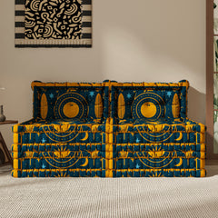 WOWMAX Floor Sofa Couch Boho –Moon&Star Totems