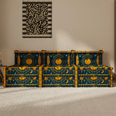 WOWMAX Floor Sofa Couch Boho –Moon&Star Totems