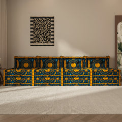 WOWMAX Floor Sofa Couch Boho –Moon&Star Totems