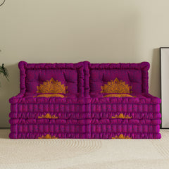 WOWMAX Floor Sofa Couch Boho –Indian Garden