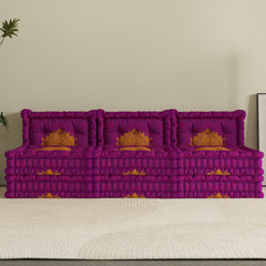 WOWMAX Floor Sofa Couch Boho –Indian Garden