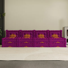 WOWMAX Floor Sofa Couch Boho –Indian Garden