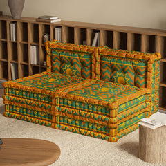 WOWMAX Floor Sofa Couch Boho –Aztec Tribal Cross