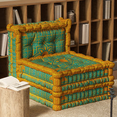 WOWMAX Floor Sofa Couch Boho –Moroccan Geometry