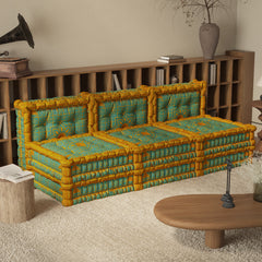 WOWMAX Floor Sofa Couch Boho –Moroccan Geometry