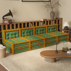 WOWMAX Floor Sofa Couch Boho –Moroccan Geometry