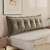Rectangular Headboard Reading Body Velvet(100% Cotton)——Light Tan