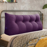 Large Bolster Triangular Backrest Reading Pillow — Purple