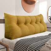 Large Bolster Triangular Backrest Reading Pillow — Yellow