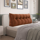 Triangular Reading Pillow Headboard Backrest Corduroy(100% Cotton)— Coffee