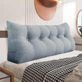 Large Bolster Triangular Backrest Reading Pillow — Gray