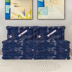 WOWMAX Floor Sofa Couch Bed Convertible Lazy Sofa,Blue