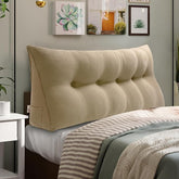 Triangular Headboard Pillow 85% Linen 15% Cotton Blend——Taupe