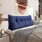 Large Bolster Triangular Backrest Reading Pillow — Blue