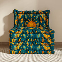 WOWMAX Floor Sofa Couch Boho –Arabian Gold Garden