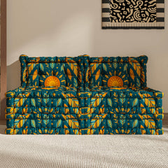 WOWMAX Floor Sofa Couch Boho –Arabian Gold Garden