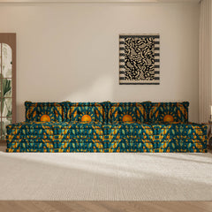 WOWMAX Floor Sofa Couch Boho –Arabian Gold Garden
