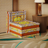 WOWMAX Floor Sofa Couch Boho – Arabian Orange
