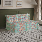 WOWMAX Floor Sofa Couch Boho – Light Blue