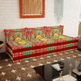 WOWMAX Floor Sofa Couch Boho – Arabian Red