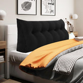 Triangular Reading Pillow Backrest Corduroy(100% Cotton)—Black