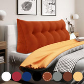 Triangular Reading Pillow Backrest Corduroy(100% Cotton)—Rusty Orange