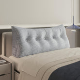 Triangular Bed Wedge Pillow 100% Pure Cotton - Light Grey