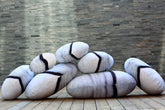 3D Stone 7 Piece Set Floor Pillows Mixed #04