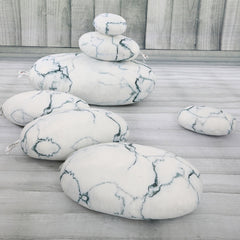 3D Stone Pillow 7 Pieces Set——New White Marble