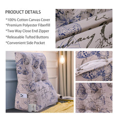 Curve Reading Pillow — Blue Butterfly