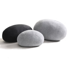 3D Living Stones Kissen 6 verschiedene Größen – Hellgrau und Dunkelgrau