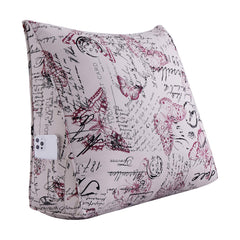 Backrest Lounge Cushion with Pocket 100% Cotton—Red Butterfly