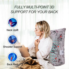 Backrest Lounge Cushion with Pocket 100% Cotton—Red Butterfly