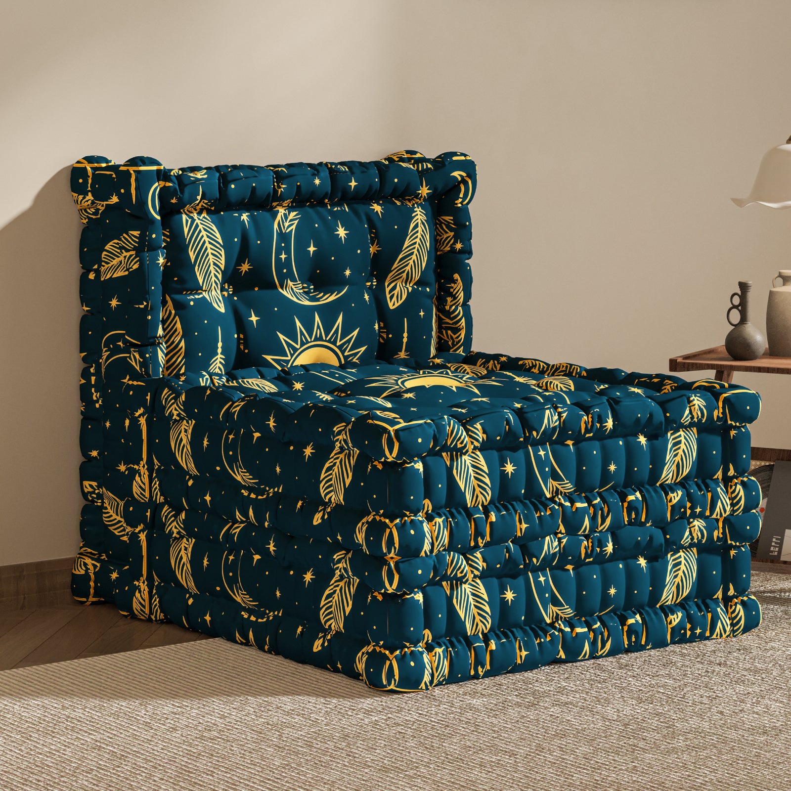 WOWMAX Floor Sofa Couch Boho –Feather Dream