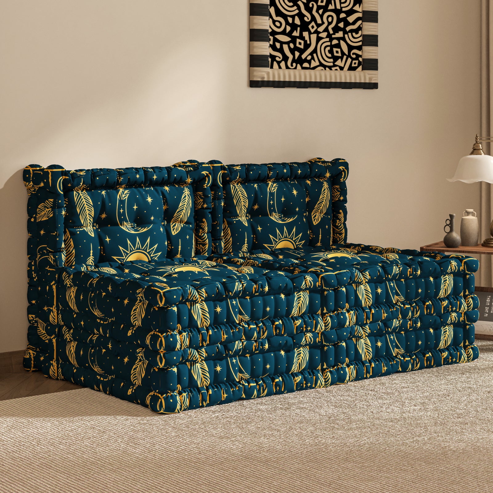 WOWMAX Floor Sofa Couch Boho –Feather Dream