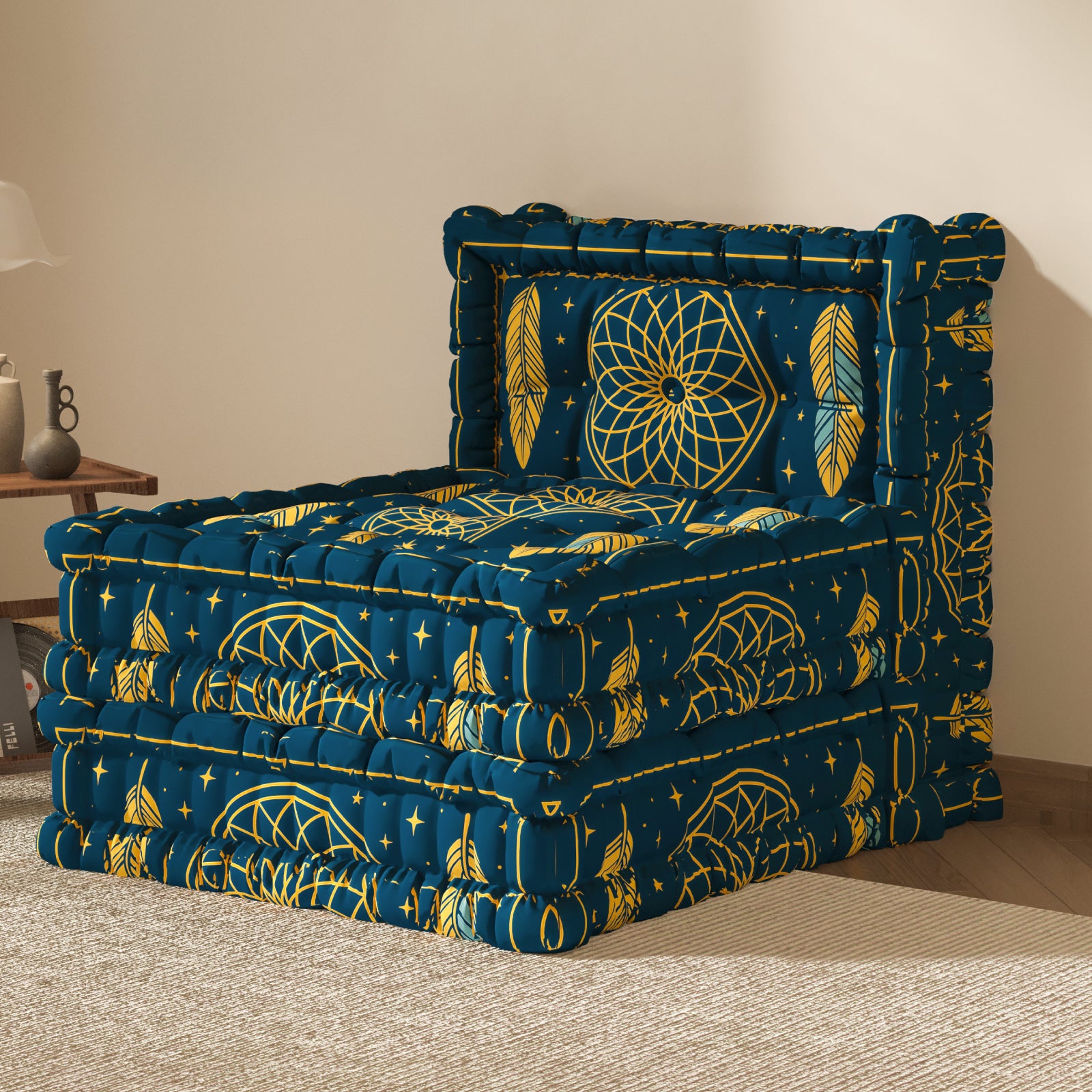 WOWMAX Floor Sofa Couch Boho –Jungle Vibes
