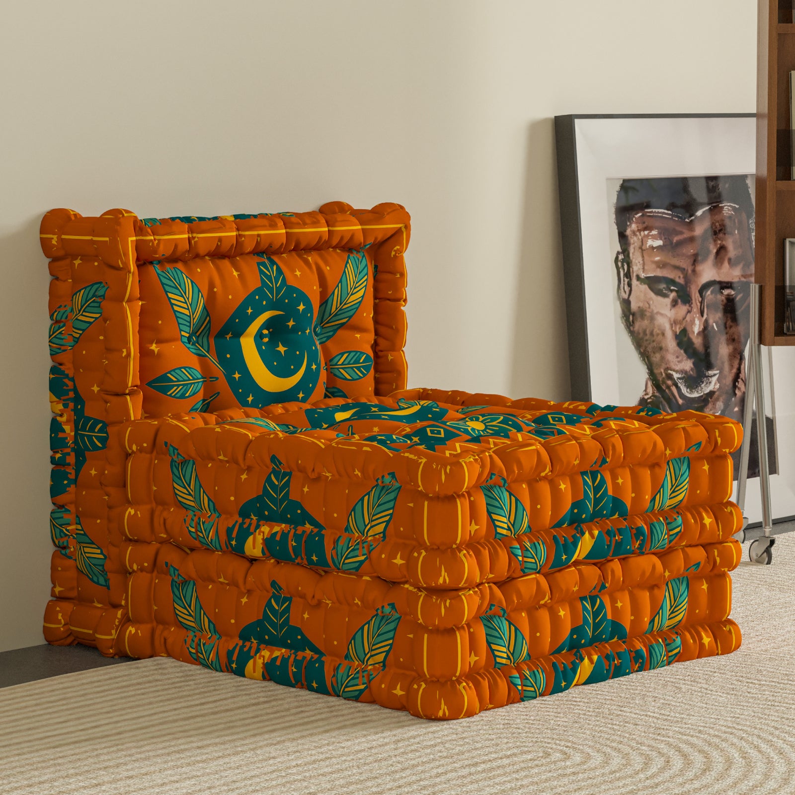 WOWMAX Floor Sofa Couch Boho –Mandala Glow