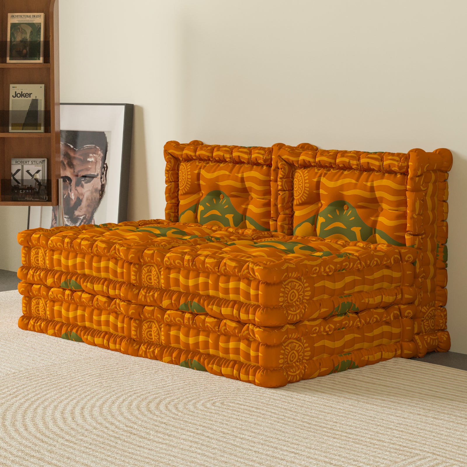 WOWMAX Floor Sofa Couch Boho –Sahara Palette
