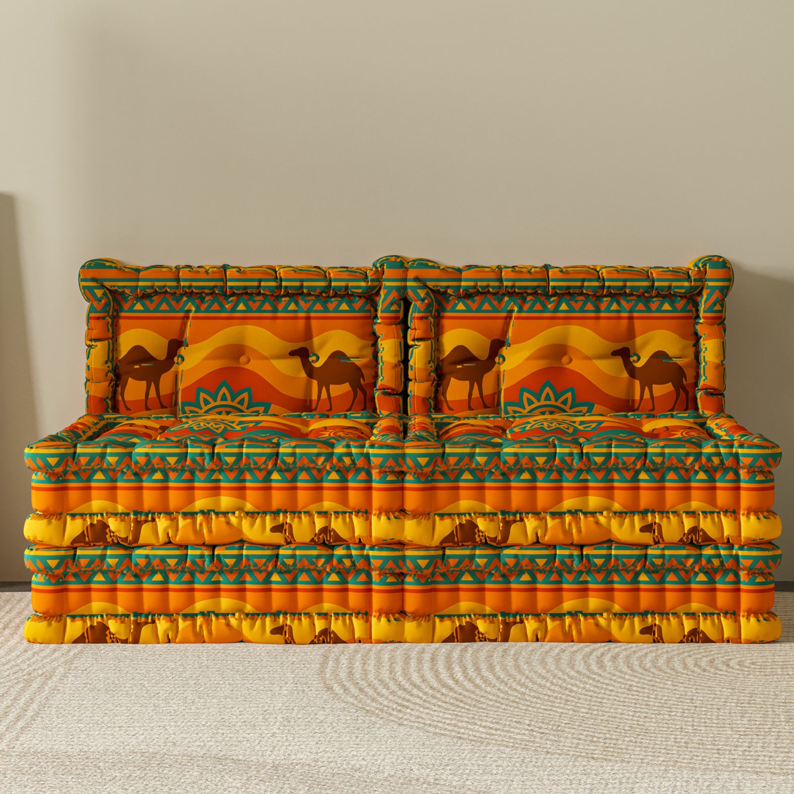 WOWMAX Floor Sofa Couch Boho –Boho Sunset