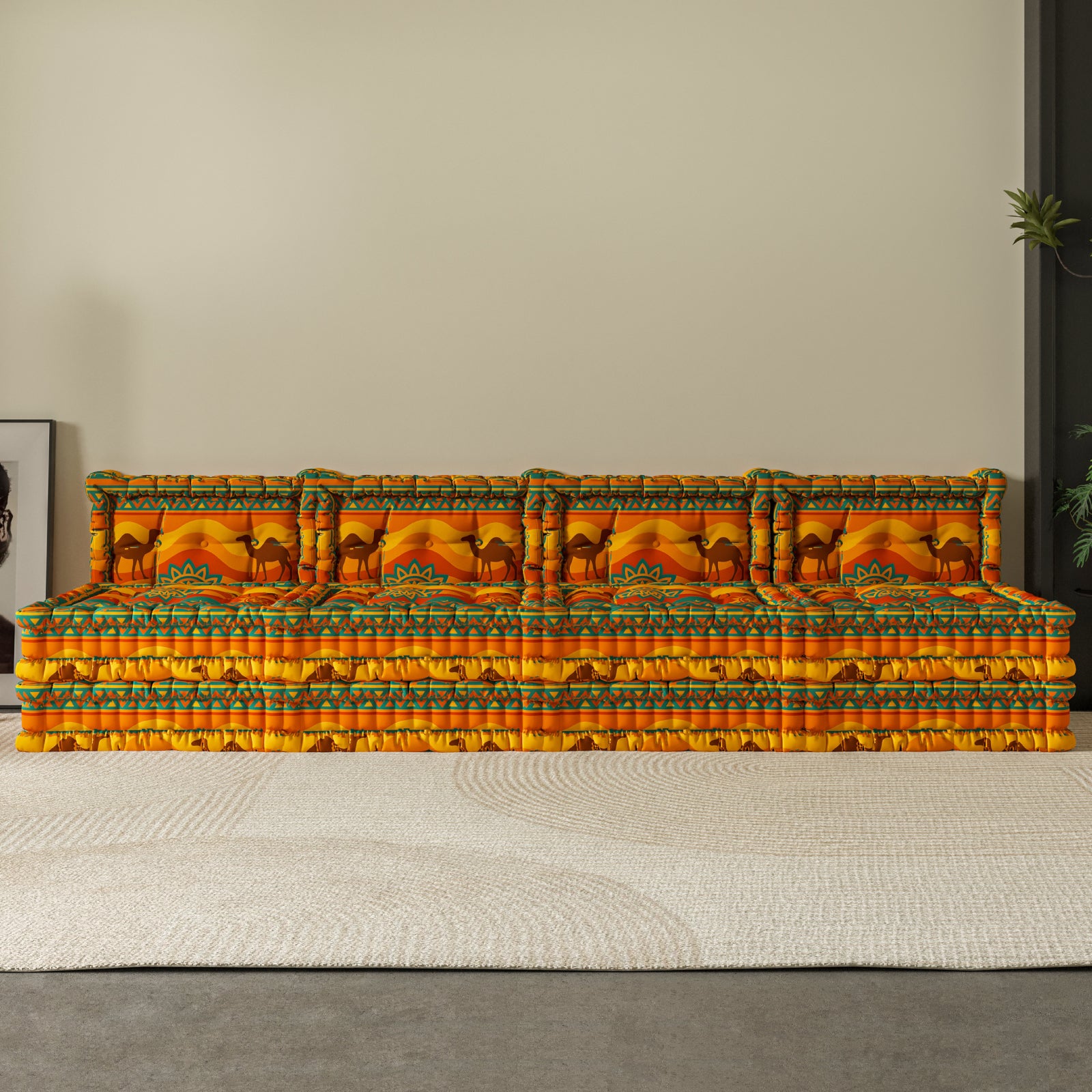 WOWMAX Floor Sofa Couch Boho –Boho Sunset
