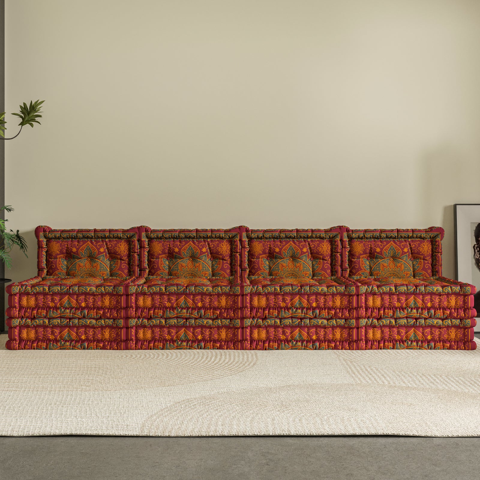 WOWMAX Floor Sofa Couch Boho –Turkish Nomad Tapestry
