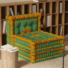 WOWMAX Floor Sofa Couch Boho –Moroccan Smile Mosaic