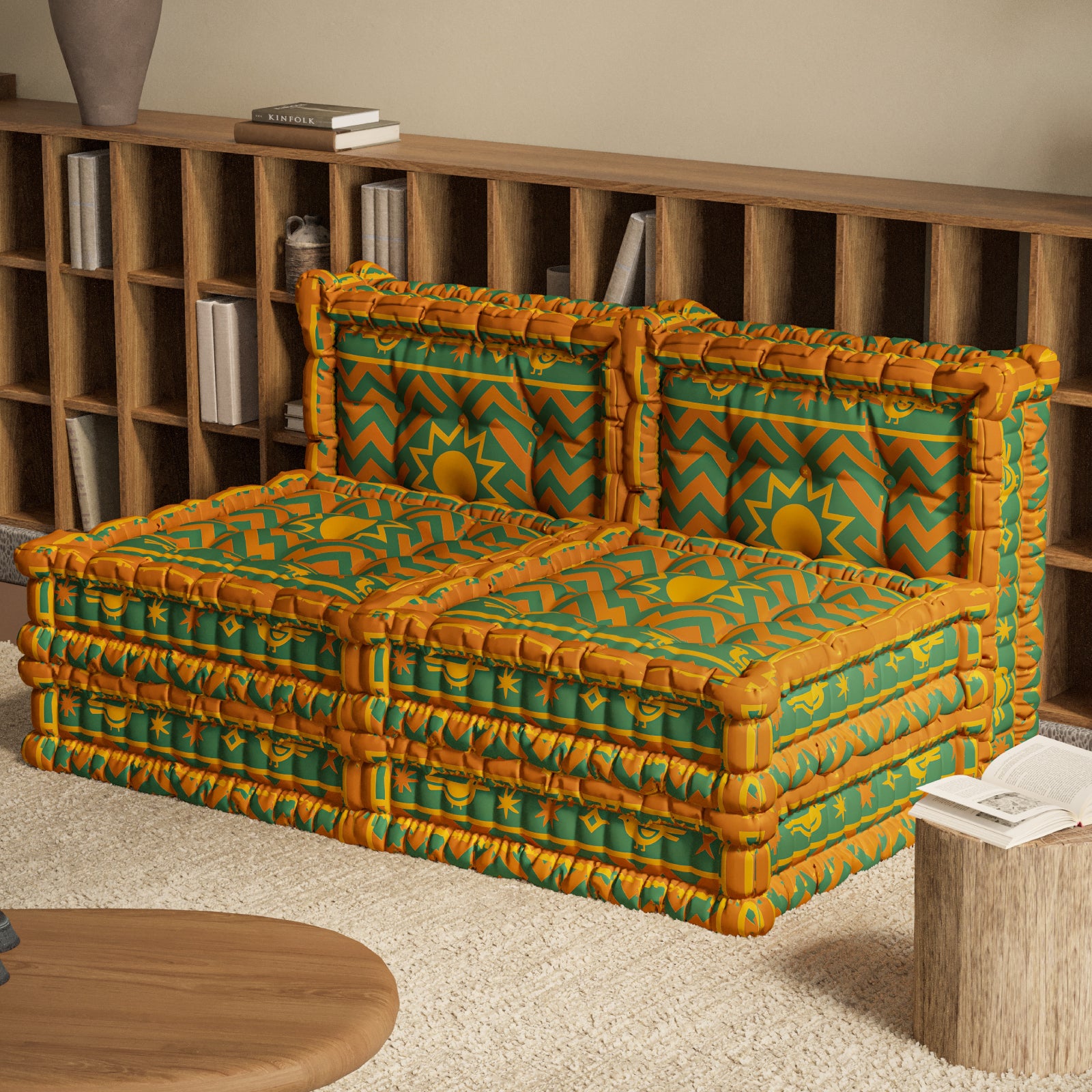 WOWMAX Floor Sofa Couch Boho –Aztec Tribal Cross