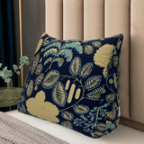 100% Cotton Bed Wedge Pillow - Blue Vine