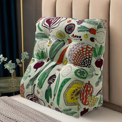 Curve Reading Pillow 100% Cotton — Veggies