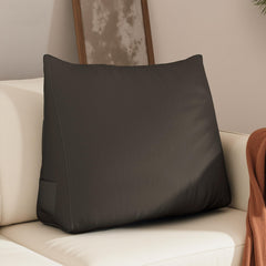 Back Pillow for Bed Sitting up-Bed Wedge Pillow, (80% Cotton 20% Linen Blend)