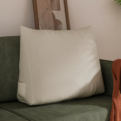 Back Pillow for Bed Sitting up-Bed Wedge Pillow Cover, (80% Cotton 20% Linen Blend)