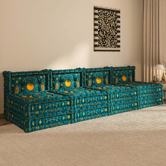 WOWMAX Floor Sofa Couch Boho –Moroccan Arch Tile