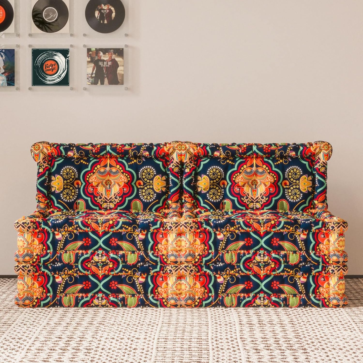 WOWMAX Floor Sofa Couch Boho – Ethnic Flower